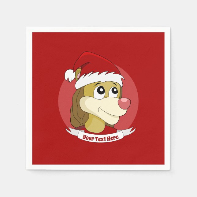 Christmas cartoon of cute panda napkins (Front)