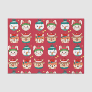 Christmas Cartoon Ornaments  Tissue Paper