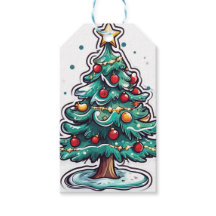 Christmas cartoon pine tree