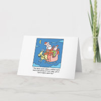 Christmas Cartoon Santa Claus Sick