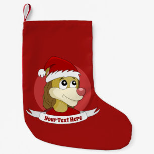 Christmas cartoon with a cute lion small christmas small christmas stocking