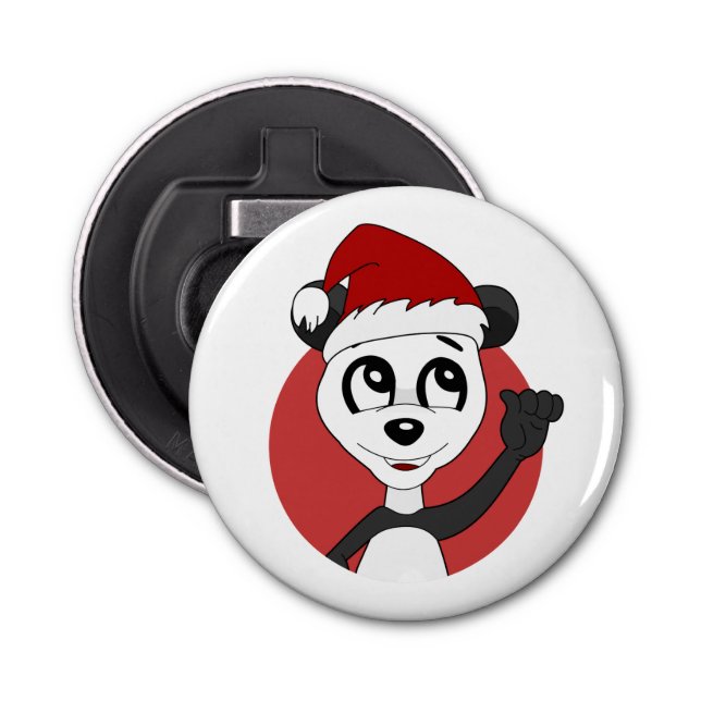 Christmas cartoon with cute panda bear bottle open bottle opener (Front)
