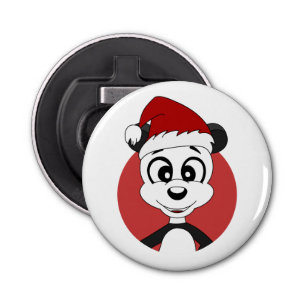 Christmas cartoon with cute panda bear bottle open bottle opener