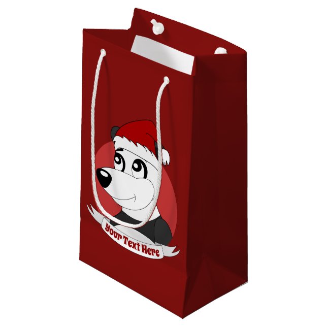 Christmas cartoon with cute panda bear small gift  small gift bag (Front Angled)