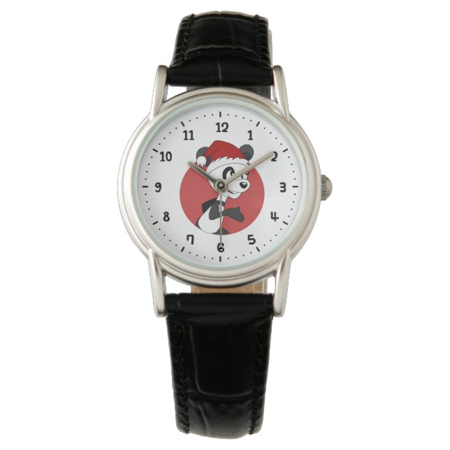 Christmas cartoon with cute panda bear watch (Front)