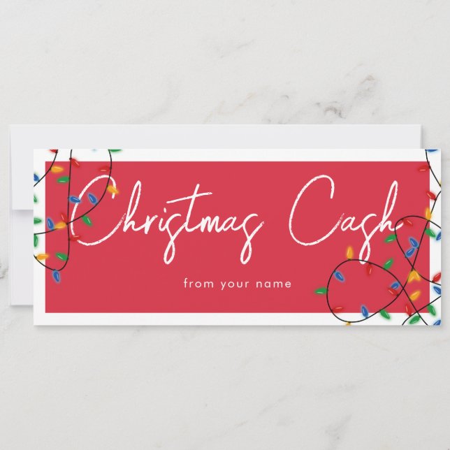 Christmas Cash Money Gift Certificate Voucher (Back)