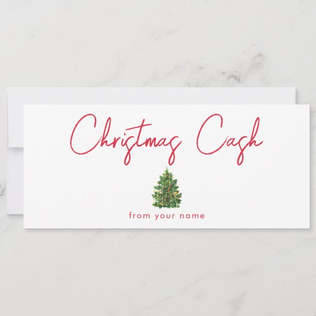 Christmas Cash Money Gift Certificate Voucher  (Back)