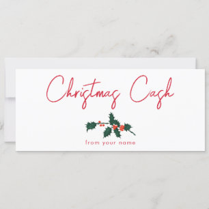 Christmas Cash Money Gift Certificate Voucher