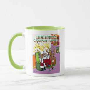 Christmas Casino Style green combo mug