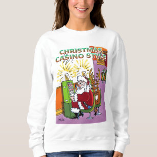 Christmas Casino Style women white sweatshirt