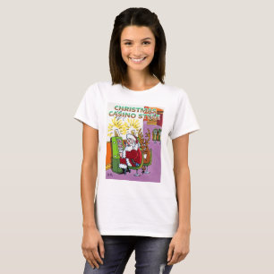 Christmas Casino Style women white T-shirt