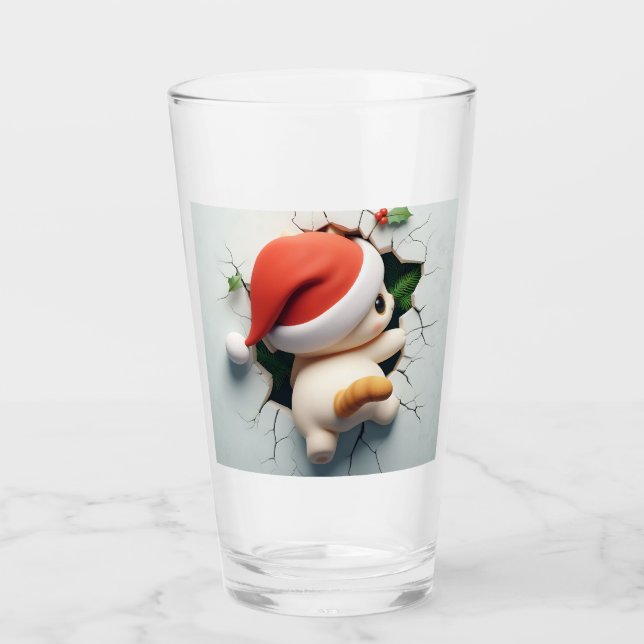 Christmas Cat 3D Glass (Front)