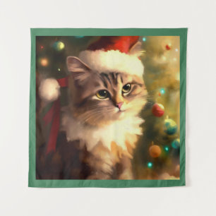Christmas Cat 4 Tapestry
