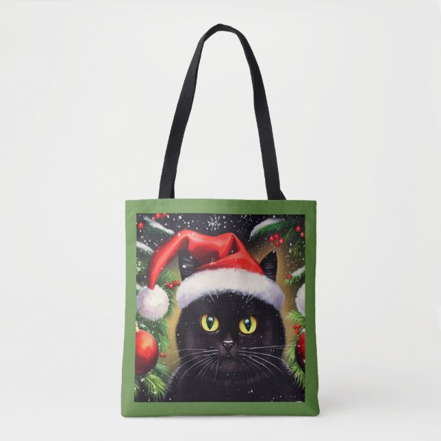 Christmas Cat 6 Tote Bag (Front)