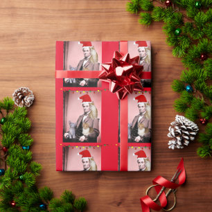 CHRISTMAS CAT ABRAHAM LINCOLN CATS WRAPPING PAPER