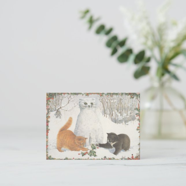 Christmas Cat Card (Standing Front)