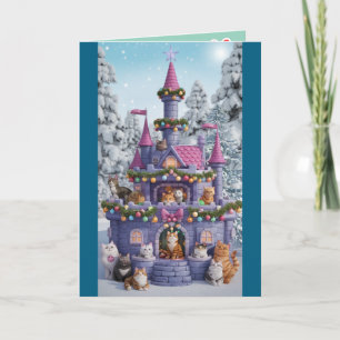 Christmas Cat Castle Card