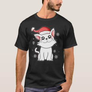 Christmas Cat Christmas Hat Rent Cat T-Shirt