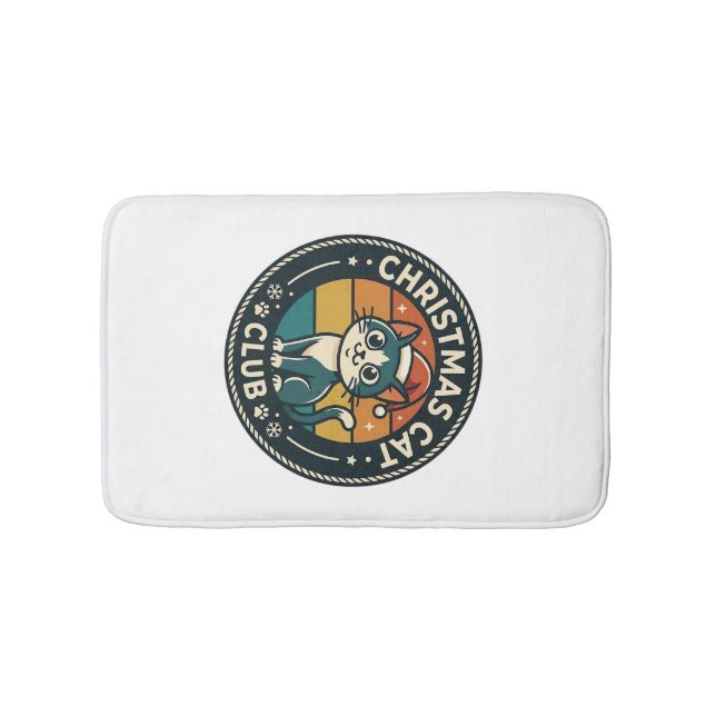 Christmas Cat Cute Kitty Design - Christmas Cat Cl Bath Mat (Front)