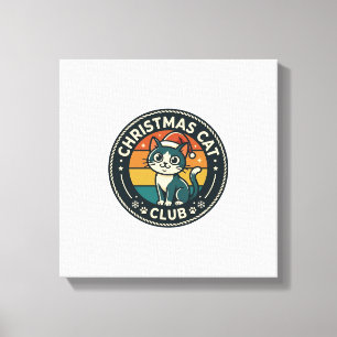 Christmas Cat Cute Kitty Design - Christmas Cat Cl Canvas Print