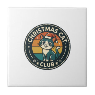 Christmas Cat Cute Kitty Design - Christmas Cat Cl Tile