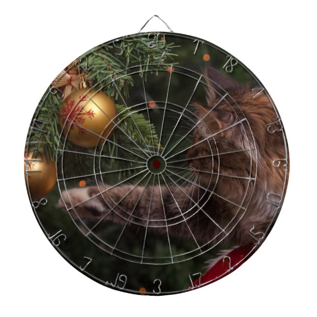 Christmas Cat Dartboard (Front)
