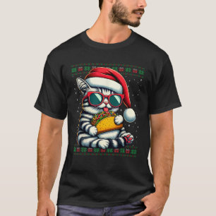 Christmas Cat Eating Taco Ugly Christmas Sweater  