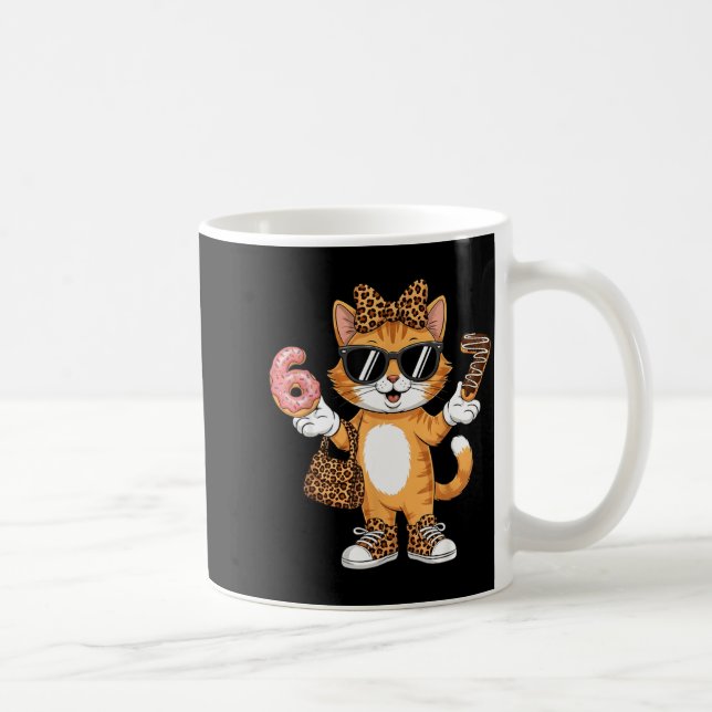 Christmas Cat For Women 6 7 Tee Meme Leopard Bow X Coffee Mug (Right)
