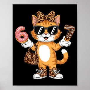 Christmas Cat For Women 6 7 Tee Meme Leopard Bow X Poster