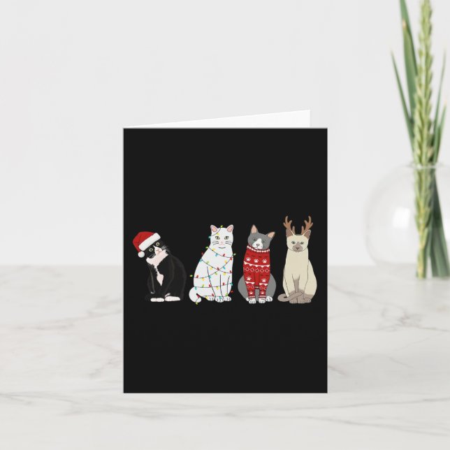 Christmas Cat Fun Cat  Cat Lovers Cat Mum Cat Dad  Card (Front)