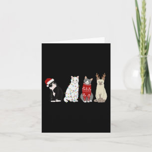 Christmas Cat Fun Cat  Cat Lovers Cat Mum Cat Dad  Card