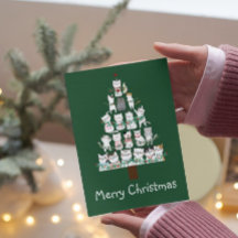 Christmas Cat Funny Tree