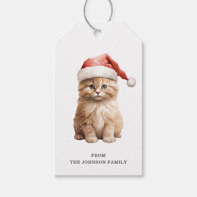 Christmas Cat Gift Tags (Front)