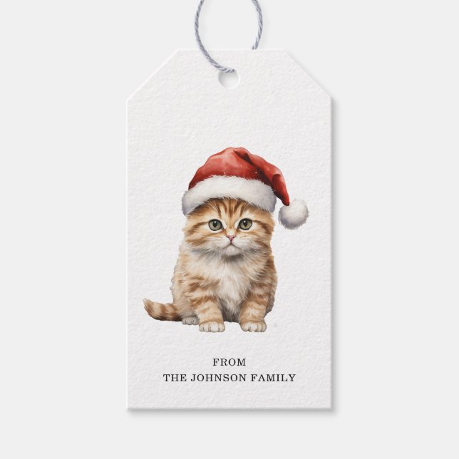 Christmas Cat Gift Tags (Front)