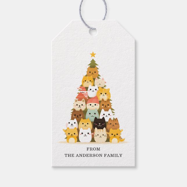 Christmas Cat Gift Tags (Front)