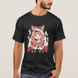 Christmas Cat Girl Anime Waifu Kawaii Japan Holida T-Shirt