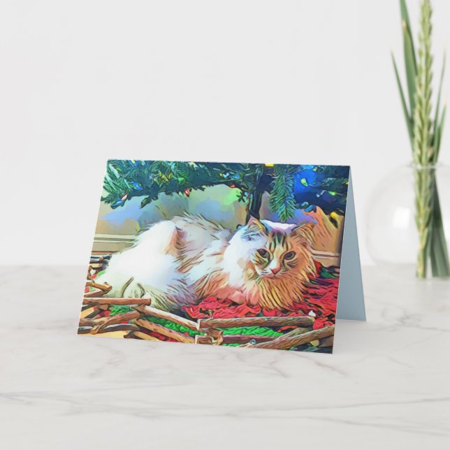 christmas cat greeting card (Front)
