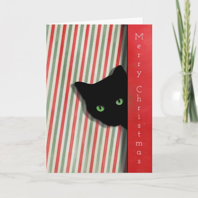 Christmas Cat Greeting Card (Front)