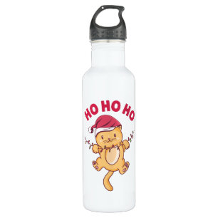 Christmas Cat Ho Ho Ho 710 Ml Water Bottle