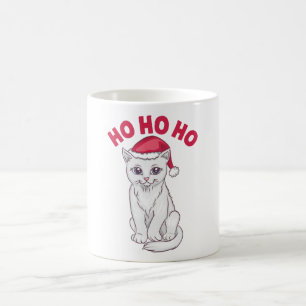 Christmas Cat Ho Ho Ho Coffee Mug