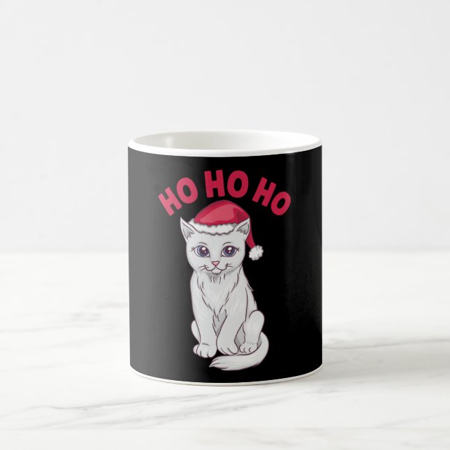 Christmas Cat Ho Ho Ho Coffee Mug (Center)