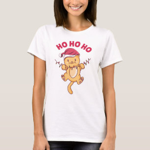 Christmas Cat Ho Ho Ho T-Shirt