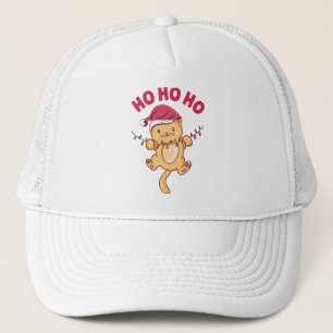 Christmas Cat Ho Ho Ho Trucker Hat