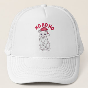 Christmas Cat Ho Ho Ho Trucker Hat