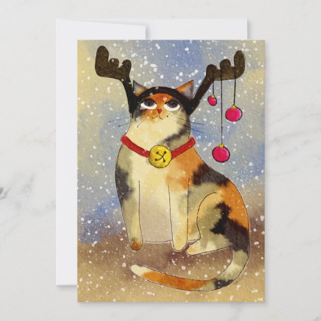 Christmas Cat Holiday Card (Front)