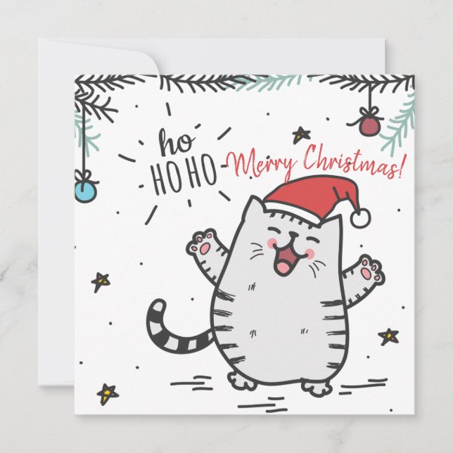Christmas Cat Holiday Card (Front)