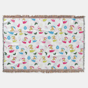 Christmas cat is sleeping throw blanket