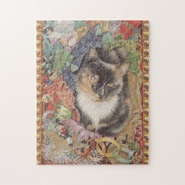 CHRISTMAS CAT JIG SAW PUZZLE (Vertical)