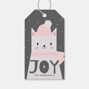 Christmas Cat JOY Custom Gift Tags