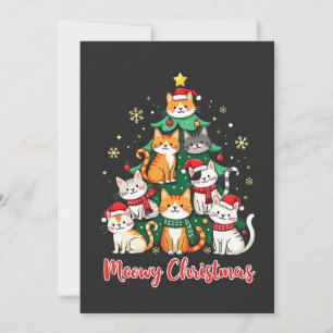 Christmas Cat Kitten Cat Lover Funny Catmas Thank You Card